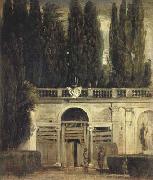 Diego Velazquez, La Villa Medicis a Rome (deux hommes a l'entree de la grotte) (df02)